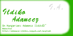 ildiko adamecz business card